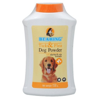 🔥ยอดนิยม!! แบร์ริ่ง แป้งกำจัดเห็บ หมัด สำหรับสุนัข 150 ก. BEARING Tick &amp; Flea Dog Powder 150 g.