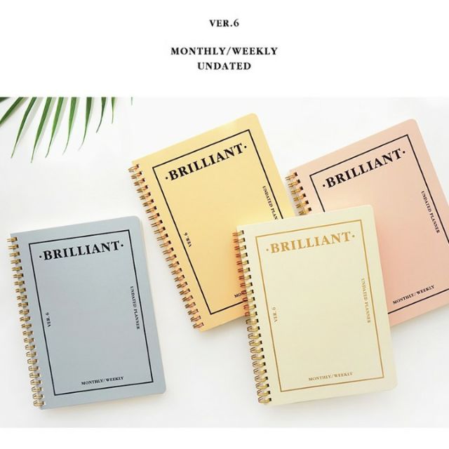 [พร้อมส่ง] Personal Planner : Brilliant monthly/weekly planner  แพลนเนอร์เกาหลี​รายเดือน/สัปดาห์ ปี 
