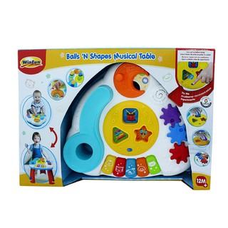 [ใช้ 2 โค้ดลดเพิ่ม] Winfun ของเล่นสริมพัฒนาการ Balls N Shapes Musical Table