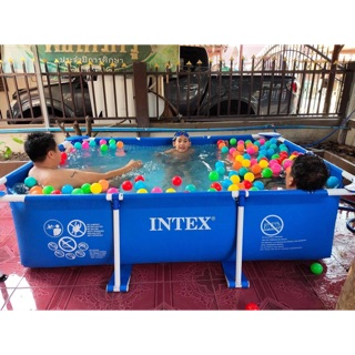 สระน้ำ Intex สระเฟรมพูลสี่เหลี่ยม 2.2 x 1.5 x 0.6 ม. รุ่น 28270 - Blue