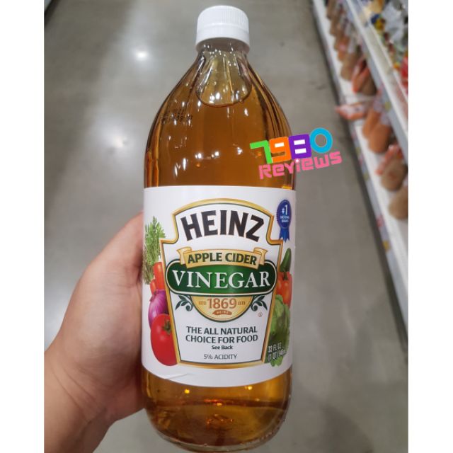 (946มล.) Apple cider vinegar Heinz น้ำแอปเปิ้ลไซเดอร์ น้ำส้มสายชูหมักแอปเปิ้ล และกลั่นแอปเปิ้ล ไฮน์ ขวดใหญ่ พร้อมส่ง!