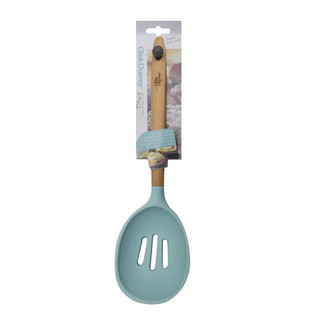 พายมีร่อง ANZO COOK CHARMY SA2978CC ด้ามไม้ อุปกรณ์ตักอาหาร CHINESE LADLE ANZO COOKCHARMY SA2978C GREEN