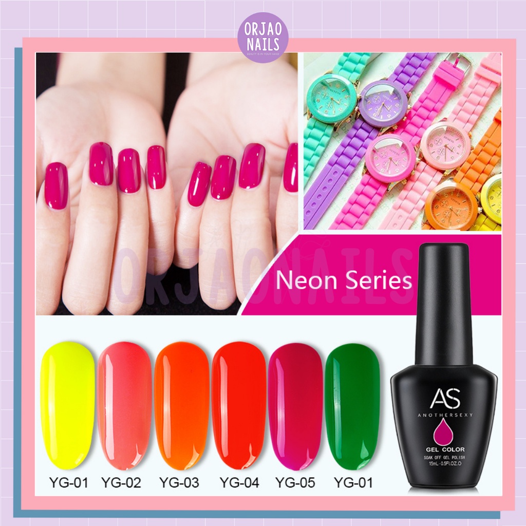 สีเจล สีเจลทาเล็บ สีทาเล็บเจล ยาทาเล็บเจล ASขวดดำ YG