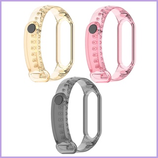 สายนาฬิกาข้อมือ แบบใส เปลี่ยนสีได้ สําหรับ Mi7 Band Smartwatch