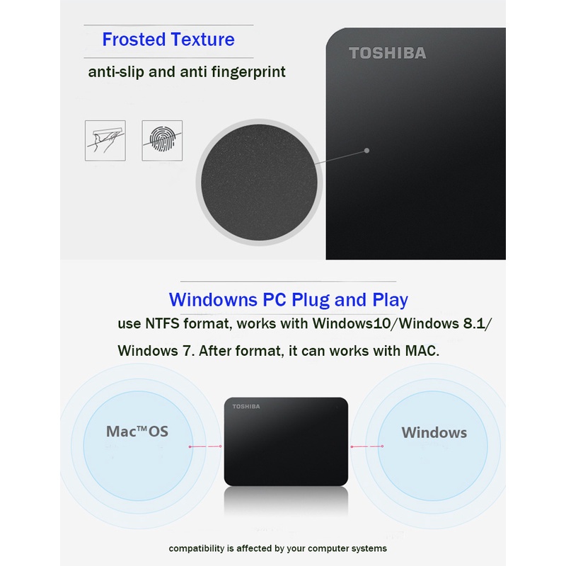 Toshiba HDD External Hard Drive Hard Disk External HD HDD 500GB 2TB/1TB Laptop Portable Hard Drive #7