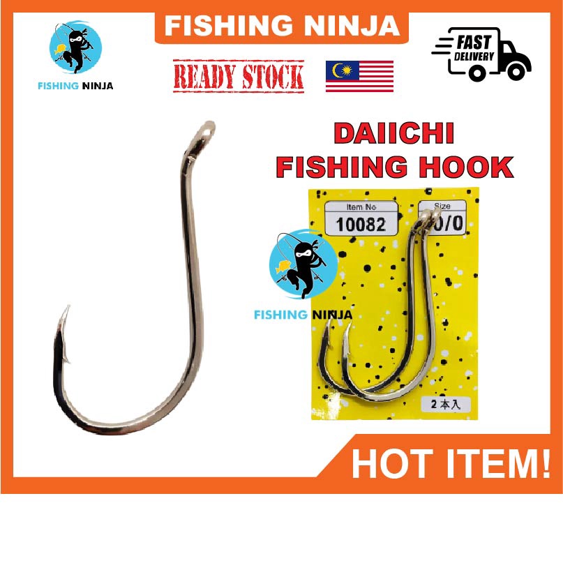 DAIICHI Fishing Hook (10082) Daiichi Stainless Steel Fishing Hook Mata Kail Daiichi Mata Aji Mata Ch