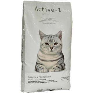 [ ใส่โค้ด KWLXJR500 ลดเหลือ 749.- ]ACTIVE-1 (แอคทีฟวัน) อาหารแมว กระสอบ 15kg