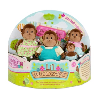 LIL WOODZEEZ MONKEY FAMILY - เซ็ตตุ๊กตาครอบครัวลิง