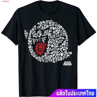 การ์ตูนน่ารักเสื้อยืดกีฬา Nintendo Super Mario Iconic Boo Portrait Graphic T-Shirt T-Shirt Short sleeve T-shirts