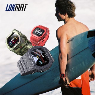 lokmat ocean นาฬิกาข้อมือ smart watch หน้าจอสัมผัส ip 68 กันน้ำ วัดอัตราการเต้นหัวใจ