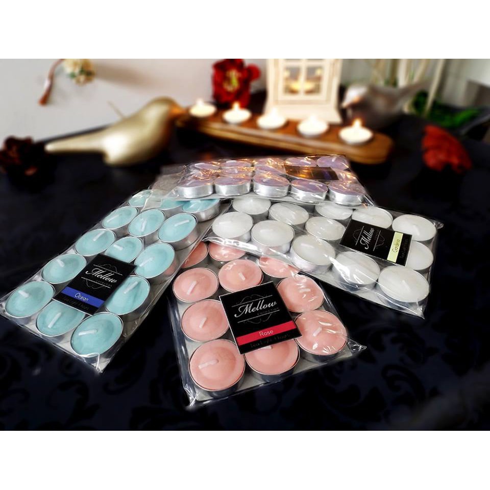 เทียนหอมทีไลท์ (Tea Light) 15ชิ้นต่อแพ็ค Tealight Candles 15Pcs./Pack