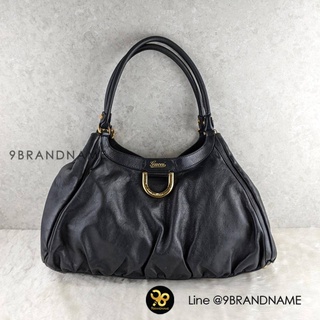 กระเป๋ามือสองแท้100% G​U​C​CI Abbay D Ring Hobo​ Black Leather  ​‼️ก่อนกดสั่งรบกวนทักมาเช็คสต๊อกก่อนนะค่ะ ​‼️