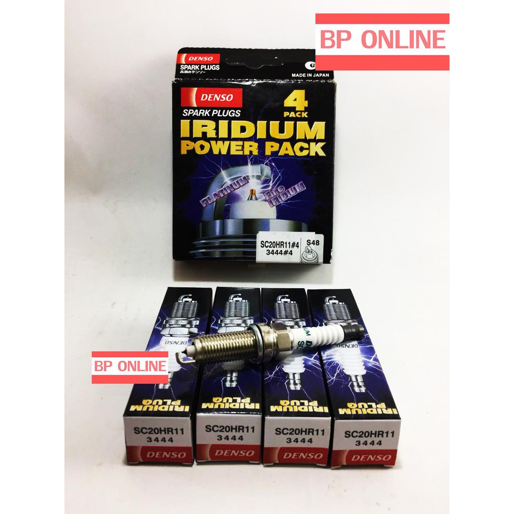 หัวเทียนอิเรเดียม DENSO SPARK PLUGS IRIDIUM POWER PACK SC20HR11 #4 แพ็ค 4 หัว Made in Japan ของแท้ร