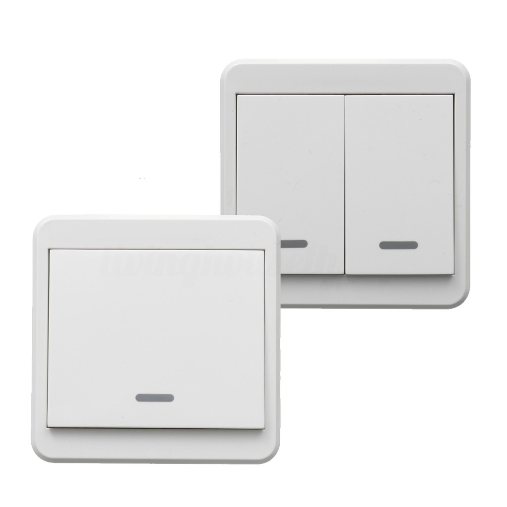 1/2-Way Light Lamp Wall Wireless Remote Control Switch ON/OFF Set + 1/2 ...