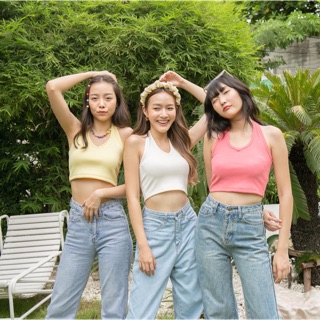 💖coral crop top💖 ใส่โค้ด WUUPVC ลดทันที 75.-