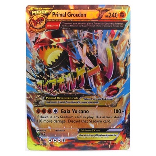 Primal Groudon Mega EX 86/160 พรีมอล กราดอน Pokemon Matt Card ภาษาอังกฤษ