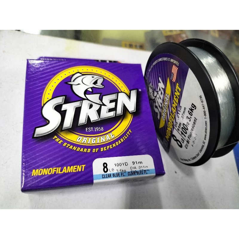 สายเอ็นตกปลา สายโมโนฟิลาเม้น Stren สีส้ม สีขาว - รูปที่ 7