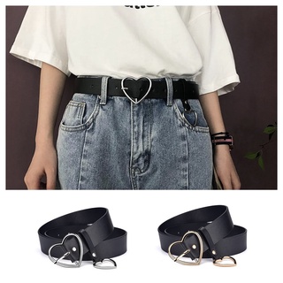 พร้อมส่ง🌹 เข็มขัดหนังหัวใจแต่งห่วงห้อย HEART BUCKLE Leather Belt