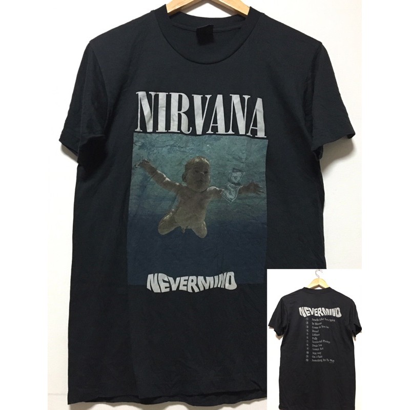 เสื้อวง nirvana (งานใหม่) ผ้าบาง 50/50 งานฟอกสีเฟดหน่อยๆ ได้อารมณ์วินเทจ