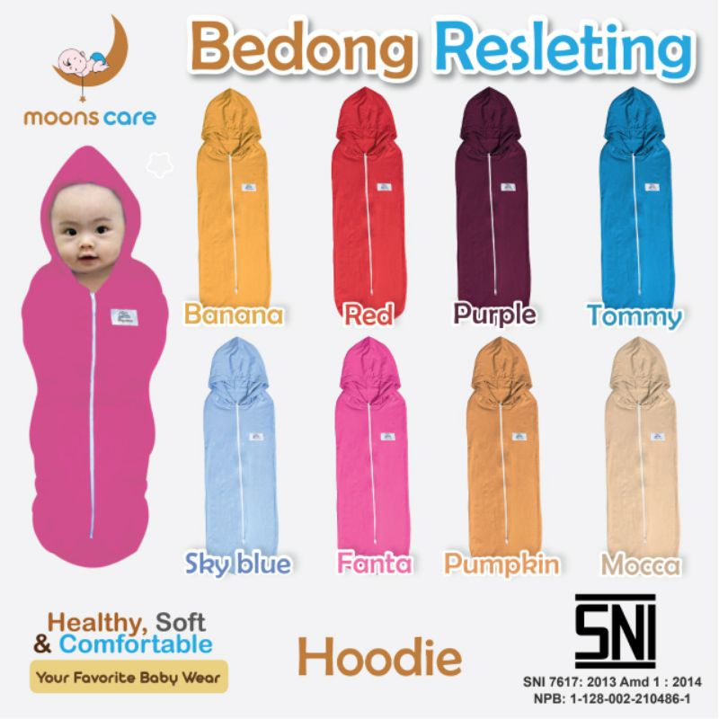 SNI Dita moonscare Instant swaddle Hat ผ้าห่อตัว Dita ชั้นเดียว ซิป 1 ชั้น