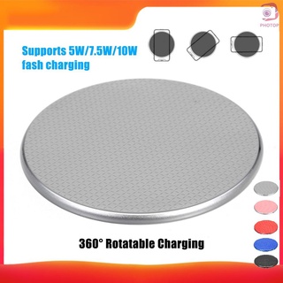 5/7.5/10W Wireless Charger Aluminium Alloy Flying Disk Fast Charging Pad for Samsung Galaxy S9/S9 Plus/S8/S8 Plus/Note 9