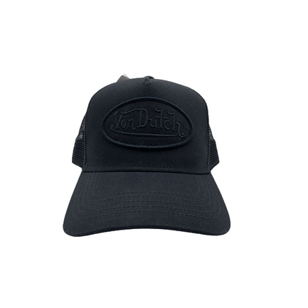 หมวก Von Dutch สามเหลี่ยมสีดําสําหรับรถบรรทุก
