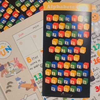 Alphabets Cube Sticker | Col. 2