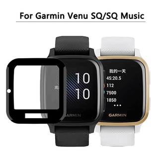 สำหรับ Garmin Venu SQ/SQ Music ตัวป้องกันหน้าจอนาฬิกาอัจฉริยะ 3D ขอบโค้งเต็มรูปแบบ Soft Smart Watch ฟิล์มป้องกัน Cover