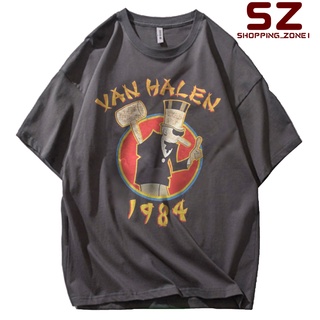 เสื้อยืด van halen 1984 สไตล์วินเทจ โอเวอร์ไซซ์