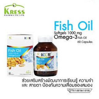 Omega-3 Fish Oil 1000 mg. น้ำมันปลา ผสมโอเมก้า-3 1000 มก. 60 แคปซูล เพิ่มความจำ บำรุงสมอง ลดไขมัน บำรุงข้อและผิวหนัง