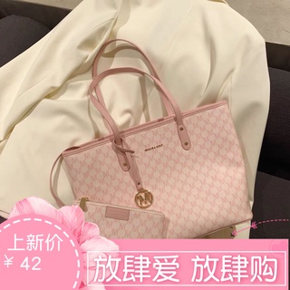 miocrakoly cherry blossom female bag 2021 new กระเป๋าถือความจุขนาดใหญ่ tote bag กระเป๋าสะพายไหล่ female student bag