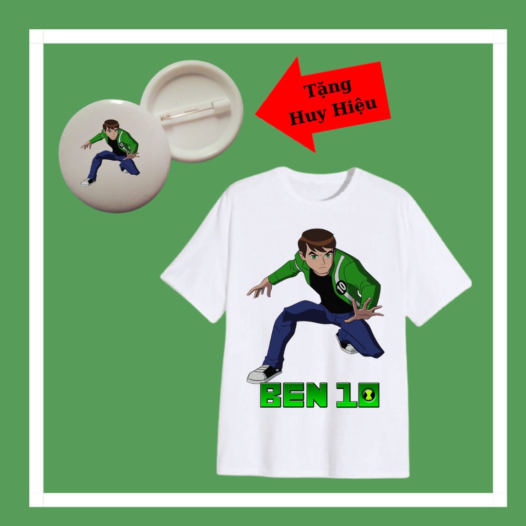 Benten Ben10 เสื้อยืดเด็กชายแขนสั้นคอกลมป้ายben 10