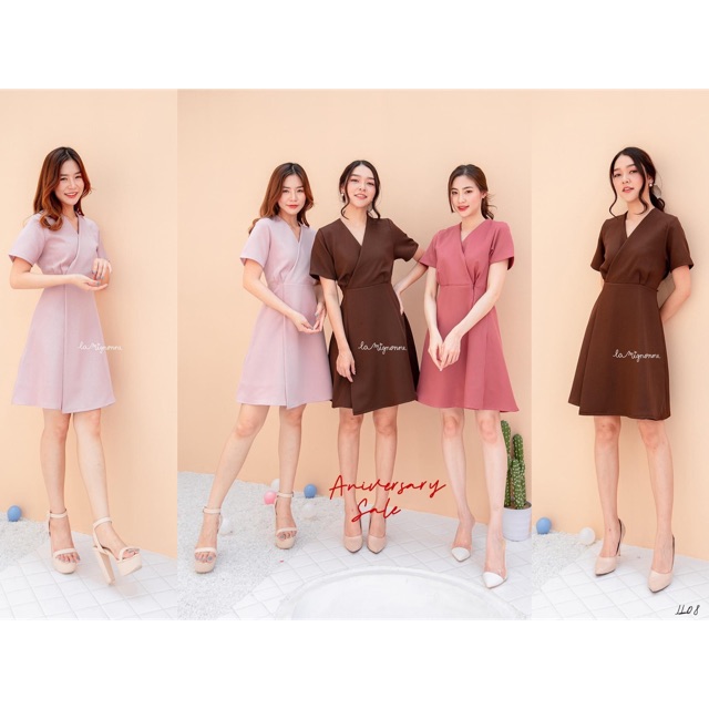 เดรสสีอิฐ la mingnonne