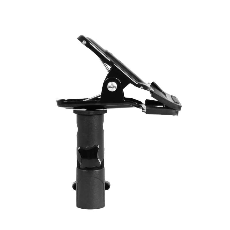 Bonjour Heavy Duty Metal Clamp Holder Reflector Metal Clip Mount 1/4 "to 3/8" Light Stand Mounting for Flash LED Light Umbrella Bracket