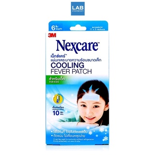 3M Nexcare Cooling Fever Patch Kids 6 แผ่น - 3เอ็ม แผ่นเจลลดไข้ สำหรับเด็ก