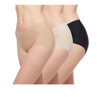 Wacoal Oh My Nudes Panty Set 3 ชิ้น กางเกงในไร้ตะเข็บ รุ่น WU4999 สีเบจ-ดำ-โอวัลติน (BE-BL-OT)