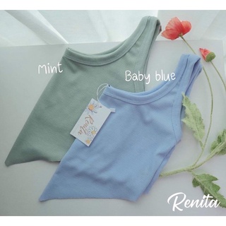 พร้อมส่ง !! tank top 🌈 เสื้อกล้าม ปลายสามเหลี่ยม ป้ายRenita