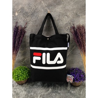 FILA กระเป๋าผ้าแคนวาสเนื้อหนา