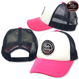 หมวกแก๊ปฟองน้ำตาข่ายปักป้ายHigh Quality ด้านหลังเป็นsnapbackปรับไซด์ได้ รุ่น F5Ah15-0377 แบรนด์ iDenGo