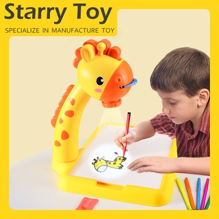 Starry กระดานแม่เหล็ก โปรเจคเตอร์ตั้งโต๊ะ กระดานวาดรูป โต๊ะวาดรูป กระดานเขียนลบได้ โต๊ะโปรเจคเตอร์ โต๊ะวาดรูปยีราฟ