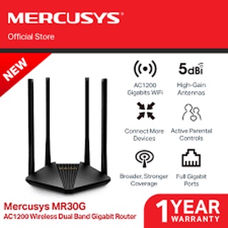 AC1200 Dual-Band Wi-Fi Gigabit Router SPEED: 300 Mbps at 2.4 GHz + 867 Mbps at 5 GHz ประกัน 3ปี