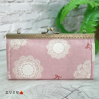 Handmade!! กระเป๋าสตางค์ กระเป๋าปิ๊กแป๊ก ผ้าญี่ปุ่น Long C 👛 Gamaguchi 7.5 👛