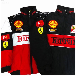 F1 เสื้อแจ็กเก็ตแขนยาว ผ้าฝ้าย สไตล์เรโทร แฟชั่นฤดูใบไม้ร่วง และฤดูหนาว สําหรับขี่รถจักรยานยนต์