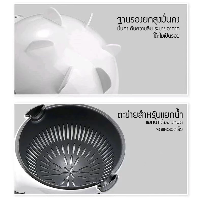 ที่หั่นผัก ที่ขูดมะละกอ ที่สไลด์ผัก ที่สไลด์ผักผลไม้ ตะกร้าหั่นผัก 7in1 เครื่องหั่นผักอเนกประสงค์ thumbnail 5