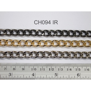 CH094 IR โซ่เหล็กชุบเคลือบโลหะ โซ่สำหรับสายกระเป๋า ยาว1เมตรขึ้นไป bag chain 1m.