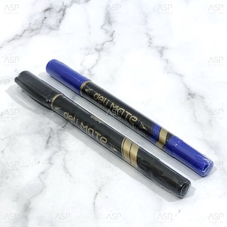 ปากกาเขียนซีดี 2 หัว ปากกามาร์กเกอร์ เดลี่ Deli U10430 Marker Pen น้ำเงิน