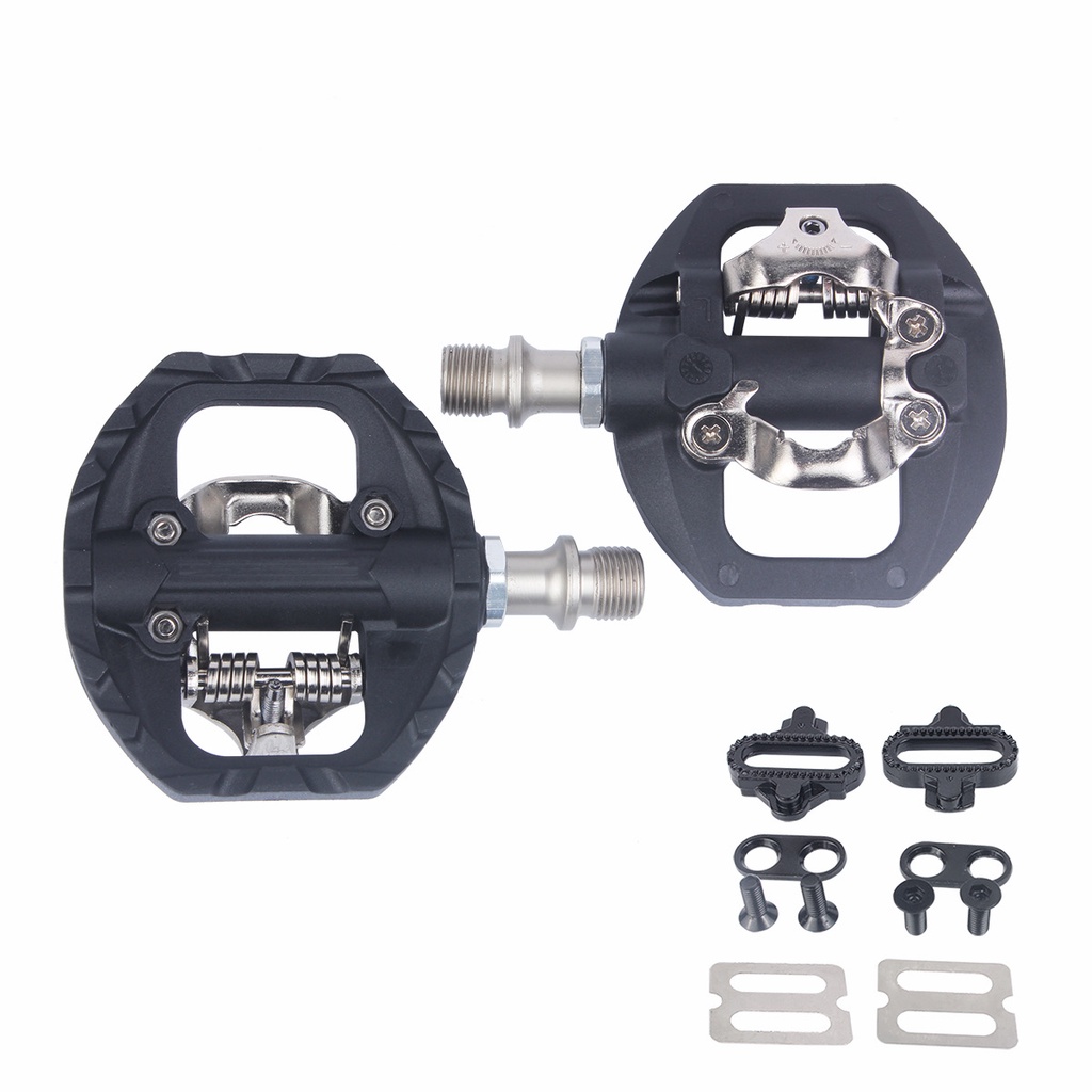 Ltwoo RACEWORK Dual Platform MTB Clipless Pedal Composite Seal Bearing with Shimano SPD Cleat Clip System จักรยานเหยียบจักรยานเสือภูเขาเหยียบ Self-locking High-strength Nylon Fiber Lock Pedal