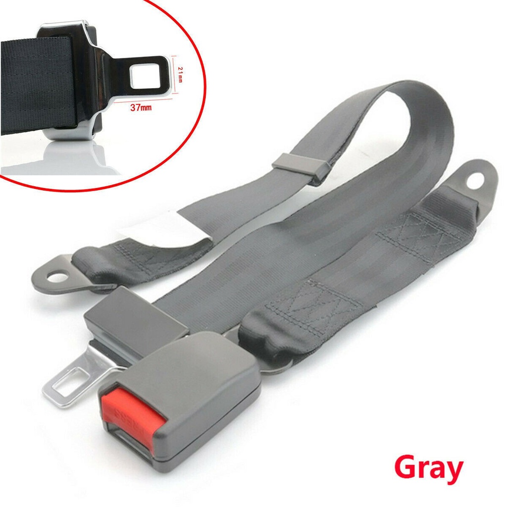 ♛Highgrade Polyester Material Seat Belt 2 Point Car Safety Gray High Quality w_hl4z6g2