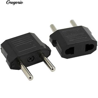 Gregorio 1Pc Black Lightweight US ไปยัง EU AC Adapter ปลั๊กแปลงไฟเดินทาง