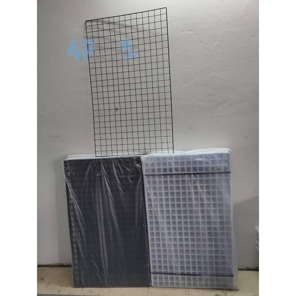 สินค้าพร้อมส่ง ขนาด 60x100 ตะแกรงเหล็กขายของ มี 2สี ขาวดำ แผงเหล็ก แผงขายของ แผงขายตลาดนัด 4p99